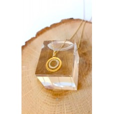 Κολιέ Σε Κίτρινο Χρυσό 14Κ - 2 κύκλοι (N248)